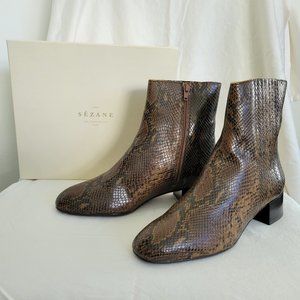 Sezane Python Noah Boots New in Box